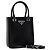 Prada Mini borsa tote spazzolata e borsa a tracolla Nera Nero