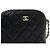 Chanel Borsa a tracolla mini a mezzaluna Timeless Classic con logo CC dorato Nero - vista 9