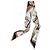 Hermès Foulard in seta Twilly Bouquets Sellier da donna Marrone - vista 2