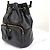 Prada Borsa bucket in pelle con logo triangolare nera Nero - vista 11