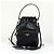 Prada Borsa bucket in pelle con logo triangolare nera Nero - vista 2