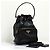 Prada Borsa bucket in pelle con logo triangolare nera Nero - vista 5