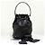 Prada Borsa bucket in pelle con logo triangolare nera Nero - vista 6