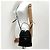 Prada Borsa bucket crossbody in nylon con logo triangolare Nero - vista 3