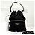 Prada Borsa bucket crossbody in nylon con logo triangolare Nero - vista 4
