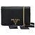 Prada Borsa a tracolla Saffiano Logo Chain Nera Nero