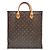 Louis Vuitton Monogram Sac Plat Bolso Marrón Castaño
