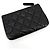 Chanel Mini Pochette Caviar Nera in Pelle Nero - vista 4