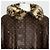 Louis Vuitton Parka da uomo in pelle monogram con cappuccio in shearling Marrone - vista 2