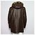 Louis Vuitton Parka da uomo in pelle monogram con cappuccio in shearling Marrone - vista 4