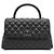 Chanel Caviar Coco Handle 28 Nero in Pelle