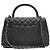 Chanel Caviar Coco Handle 28 Nero in Pelle - vista 3