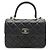 Borsa a mano Chanel Trendy CC Small in pelle nera Nero
