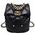 Chanel Zaino in nappa nera e oro con chip Nero