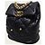Chanel Zaino in nappa nera e oro con chip Nero - vista 2