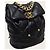 Chanel Zaino in nappa nera e oro con chip Nero - vista 3
