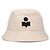 Isabel Marant Cappello Bucket con Logo Ricamato Ecru Black Bianco