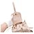 Miu Miu Beige Leder Multi-Pocket Damen Tote Bag und Rucksack Medium Size Braun - Ansicht 5