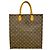 Borsa Tote Louis Vuitton Monogram Sac Plat Marrone