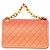 Borsa a tracolla Chanel Matelassé in pelle caviar rosa - vista 12