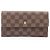 Louis Vuitton Portefeuille International Tri-fold Long Wallet Marrone Damier ebene