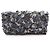 Borsa a tracolla Chanel Camellia in denim Nero Blu navy