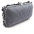 Borsa a tracolla Chanel Camellia in denim Nero Blu navy - vista 2