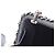 Borsa a tracolla Chanel Camellia in denim Nero Blu navy - vista 7
