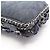 Borsa a tracolla Chanel Camellia in denim Nero Blu navy - vista 9