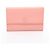 Timeless Cartera bi-fold de piel rosa Chanel Coco Button