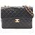 Chanel 30 Large Matelassé Single Flap Handbag Black