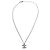 Pendente Chanel Vintage CC in metallo con cristalli Large Argento