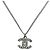 Pendente Chanel Vintage CC in metallo con cristalli Large Argento - vista 2