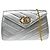 Chanel Vintage Crystal CC Flap Chevron Leather Small Argento