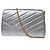 Chanel Vintage Crystal CC Flap Chevron Leather Small Argento - vista 2