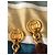 Salvatore Ferragamo Orecchini pendenti Ferragamo bordeaux Bordò Gold hardware - vista 6