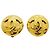 Pendientes de clip Chanel chapados en oro Dorado