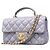 Borsa a tracolla con catena Chanel Matelassé Porpora