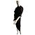 Vestido negro Ann Demeulemeester drapeado - vista 11