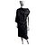 Vestido negro Ann Demeulemeester drapeado - vista 12
