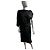 Vestido negro Ann Demeulemeester drapeado - vista 13