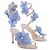 Rene Caovilla Sandali Cleo René Caovilla blu con decorazioni floreali - Size 39 (25.5 cm) Blu chiaro