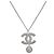 Pendente Chanel CC Ball Drop in metallo con cristalli Argento - vista 3
