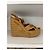 Sandali wedge espadrillas Saint Laurent Marrone - vista 3