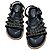 Sandali con catena in pelle nera Chanel Nero