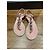 Sandali T-Strap Chanel in pelle matelassé rosa con dettaglio a catena - vista 11