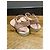 Sandali T-Strap Chanel in pelle matelassé rosa con dettaglio a catena - vista 5