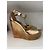 Sandali wedge in sughero oro metallizzato Jimmy Choo D'oro - vista 3