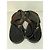 Sandali thong Gucci in pelle nera con dettaglio Web Nero Rosso Verde - vista 3