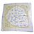 Hermès HERMES Paris Les Amoureux De Paris Gavroche Einstecktuch aus Seidentwill 45cm Blau Beige Gelb Hellblau - Ansicht 3